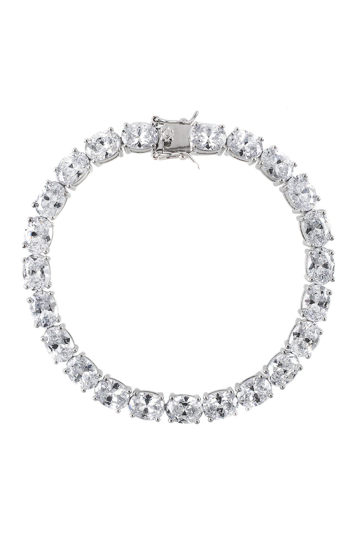 Womens Tennis Bracelet Silver Tone Round CZ Crystals Fashion Jewelry Bangle BR-057 Womens Tennis Bracelet Silver Tone Round CZ Crystals Fashion Jewelry Bangle BR-057
